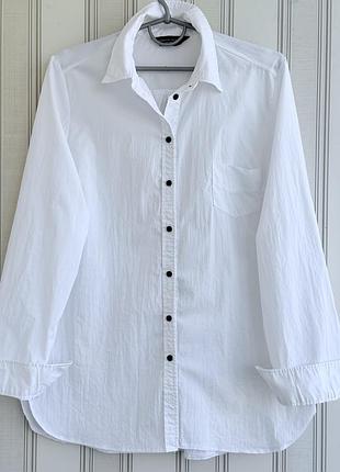 ❤️❤️❤️білосніжна брендова бавовняна подовжена сорочка. батал