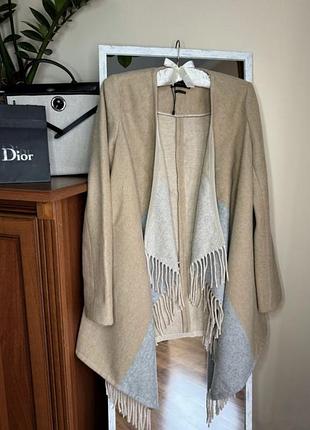 Шикарное пальто massimo dutti шерсть лана