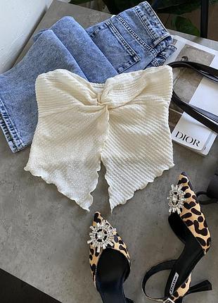 Топ жіночий бандо колір молочний, розмір л