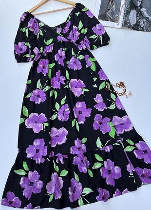 Длинное платье в цветы 💜