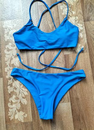 Купальник на завязках електрик