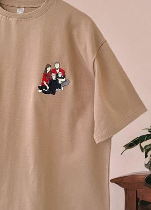 Футболка оверсайз с вышивкой по фото