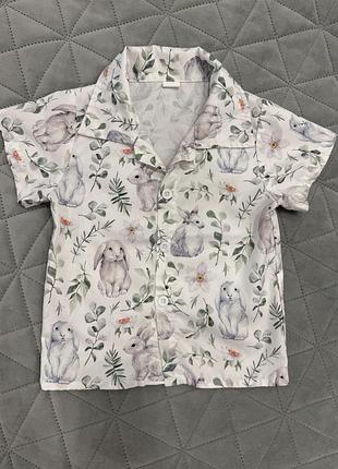 Рубашка літня, пасхальна на хлопчика 92 розмір
