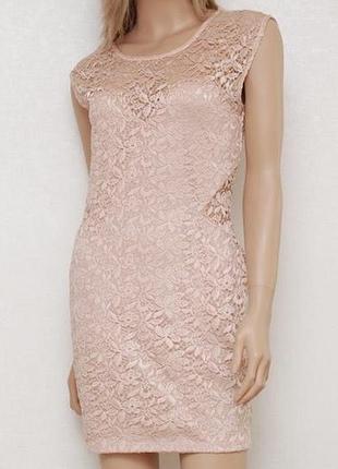 Гипюровое кремовое мини платье гипюрова  міні сукня  💛river island💛