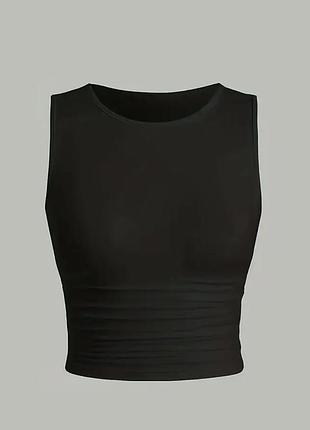 Базовая майка, топ, футболка женская черная