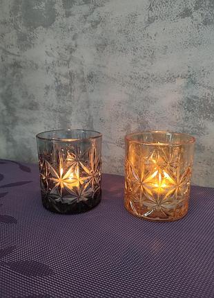 Подсвечники/стаканы подсвечники набор 2шт