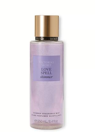Love spell shimmer - парфюмированный спрей для тела victoria's secret