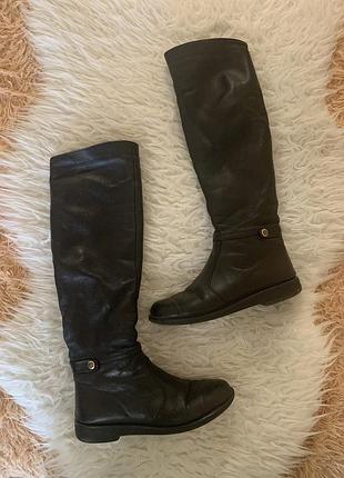 Натуральные кожаные сапоги