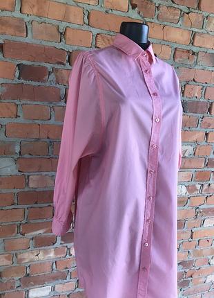 Подовженна сорочка на ґудзиках & сорочка рожева з довгим рукавом