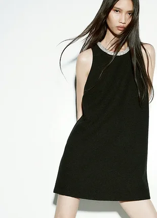 Черное платье твидовое 🖤 с чокером