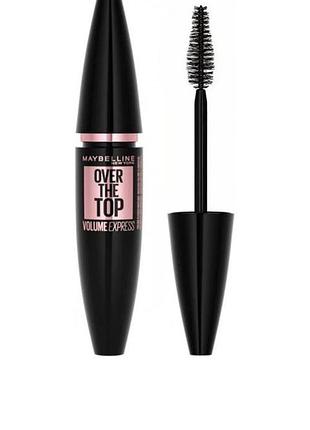 Maybelline new york volum express over the top туш для вій (чорна)