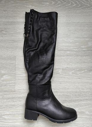 Борфорды высокие сапоги сапоги ботфорты кожаные кожа коза зимняя зимняя мех 37 foletti (109)