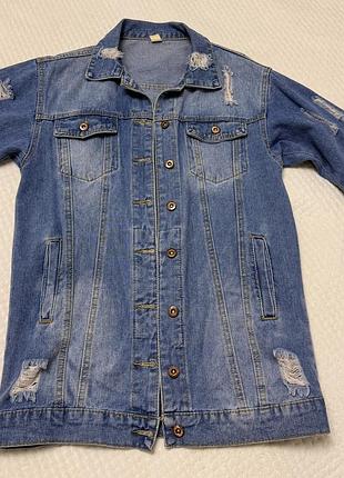 Джинсова куртка подовжена