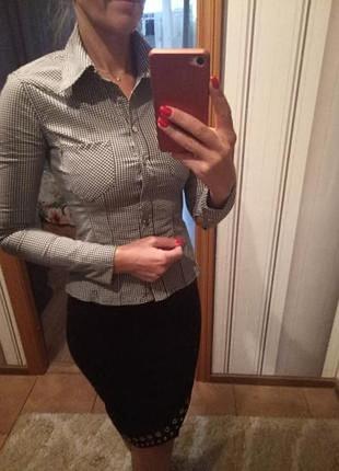 Стильна фірмова сорочка в клітинку розмір хс
