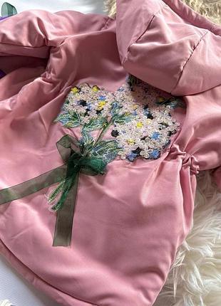 Тепла дитяча курточка парка для дівчинки