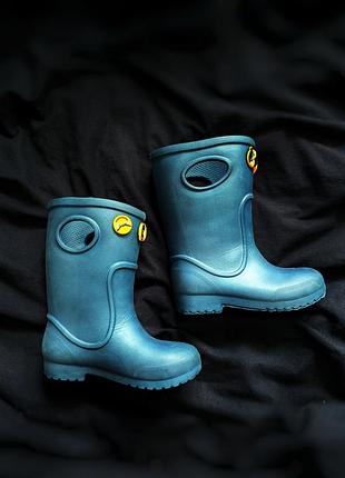 Темно синие сапоги eva 24-25 размер, чтобы прыгать по лужам