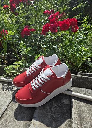 Женские кожаные кроссовки угол-869