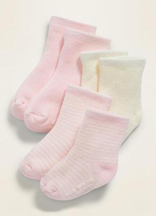 Набор махровых носков для девочки олд неви с тормозами - 2 пары