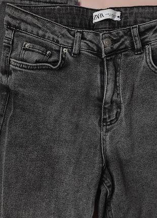 Джинсы zara серые мом