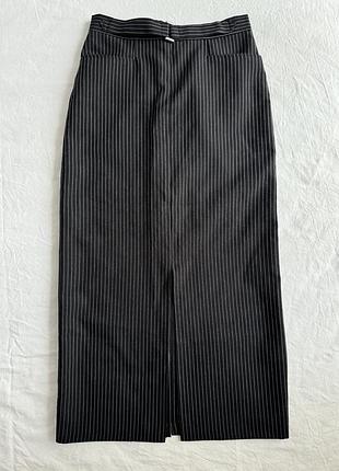 Миди юбка в полоску