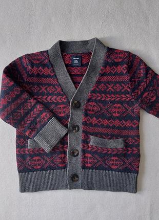 Кардиган, вязаная кофта на пуговицах, фирмы baby gap, размер 86-92, 18-24 мес