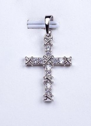 Хрестик підвіска з камінцямм