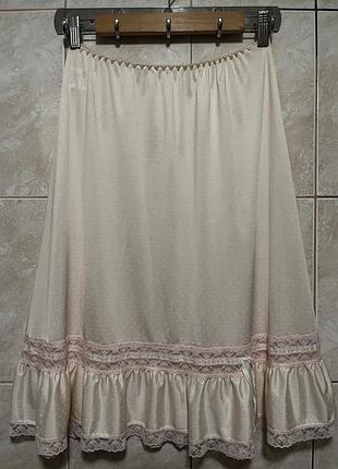 Нежная винтажная юбка миди подъюбник подъюбник винтаж st.michael редкого цвета