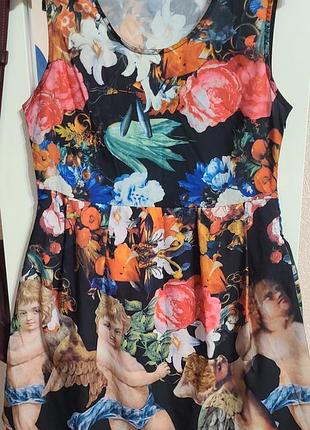 🥰😇яркое платье с ангелами