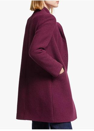 Брендовое полупальто в составе шерсть оттенка марсала топ качество boden