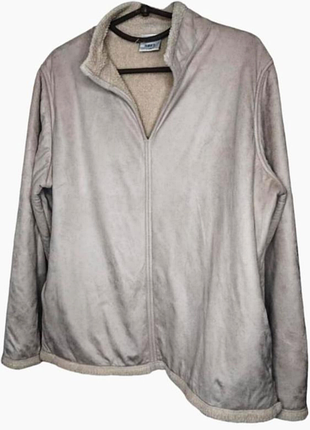 Теплий вінтажний флісовий светр анорак