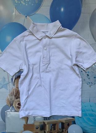 Marks&spencer футболка поло біла 4-5 років