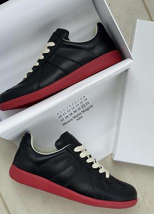 Кеди maison margiela replica black red 4