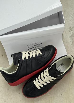 Кеди maison margiela replica black red