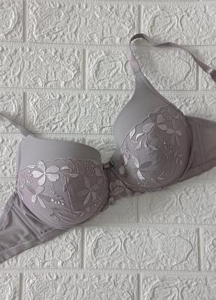 Бюстгальтер пуш ап серый р.34/dd 75/df