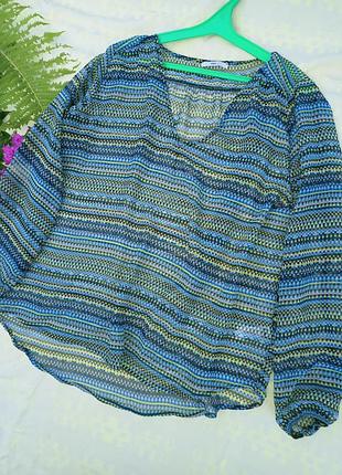 Шифоновая блуза в геометрический принт , l-xl, hema.