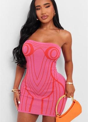 Платье женское розовое plt pretty little thing короткое