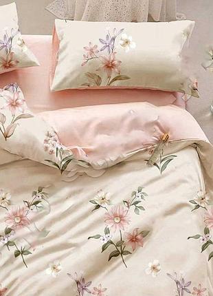 Постельное белье фланель евро 200*230см подарочный комплект colorful home