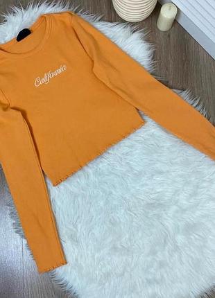 Лонгслів жіночий оранжевий лонгл