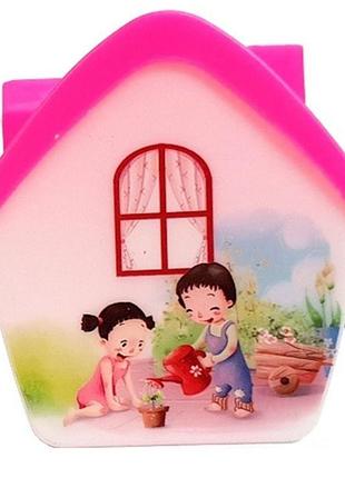 Світлодіодний нічний світильник будиночок, нічник з вимикачем