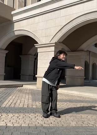 Штани карго з технічної кранини zara