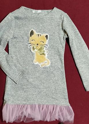 Тепла сукня з котиком