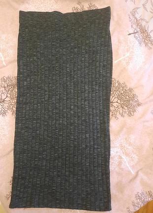 Юбка длинная вязаная