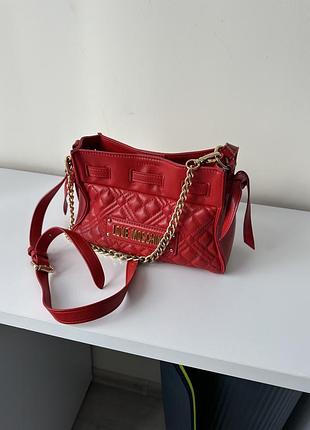 Сумка love moschino червона