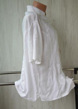Белая блуза, вышиванка р. 16/443 фото