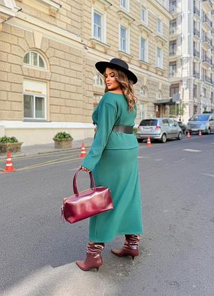 Теплий прогулянковий костюм. кофта спідниця. .женский костюм с юбкой