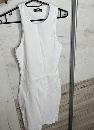 Сукня-майка жіноча в рубчик біла