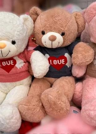 Игрушка мягкая мишка в свитере love (140 см)