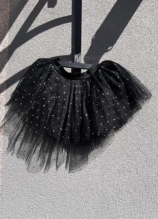 Стильна спідниця пачка  зі стразами для дівчинки