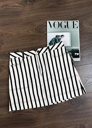 Спідниця жіноча у смужку чорно-біла розмір xs