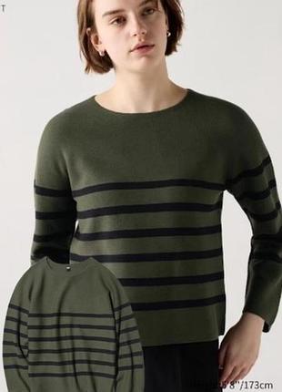 3d вязаный хлопковый свитер uniqlo